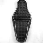 20180515015 Hbhbmoto Motor Driver Passenger Checks Style Leather Seat For Harley