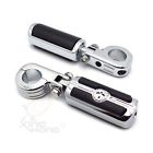 20180725029 Chrome Skull Footpegs Kit For Honda Yamaha Kawasaki Bsa