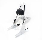 20181026015 Xh Chromed Sissy Bar Backrest Luggage Rack Passenger For Harley