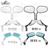 70205007 Taous Custom Rear View Mirrors Pair For Harley Electra Glide