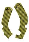 748050 Grip Guard Frame Protection Decals Weave Yellow