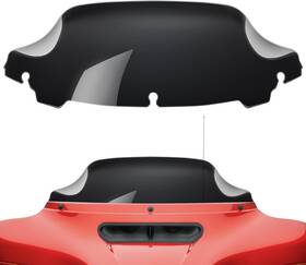 Amazicha 608307699943 Black 7 Inch Wave Windshield Windscreen Compatible 7&apos &apos