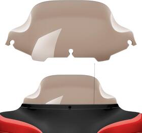 Amazicha 712217077125 Smoke 8 Inch Wave Windshield Windscreen Compatible For Harley