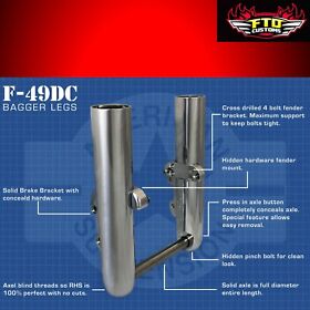 F-49ssr-fbs American Suspension Raw Smooth Hidden Axle Bagger Legs 2014-2022