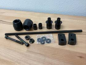 Sr221 Aprilia Vortex V3 2.0 Frame Sliders Sxv 550 2008-2012 Black