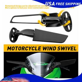 Mr-dfy01-s Auxito Mp-af/mr-dfy01-s 2 Adjustable Wind Swivel Wing Fin Rearview Side For Mirror Honda Suzuki Kawasaki