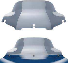 230530 Benlari 8 Inch Smoke Wave Windshield Windscreen Fit For 1996-2013 Harley Tint
