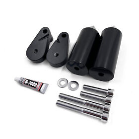 Mt290-038-bk6 Black Spike Frame Slider Crash Protector Billet Aluminum For 07-08 Yamaha Yzf R1