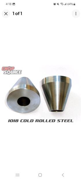 Cs-1019 Chop Source Motorcycle Frame Jig Neck Cones - Zinc Steel Panhead Knucklehead Shovelhead