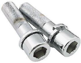 Swing-1 Chrome Swingarm Pivot Bolts Grade 8 Made In Usa Harley Softail 1987-99