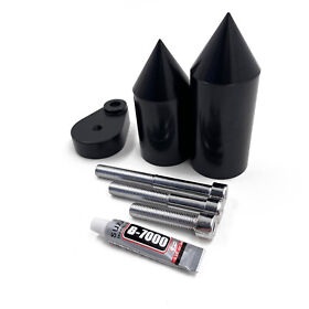 Fm-mt290-033-bk Crash Protectors For 2007-2008 Kawasaki Ninja Zx-6r Black Spike Frame Sliders
