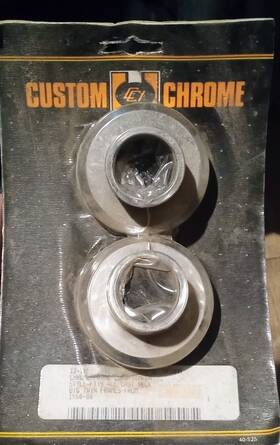 12-263 Custom Chrome Steering Neck Cups For Harley-davidson Big Twin Frames 1960 1988