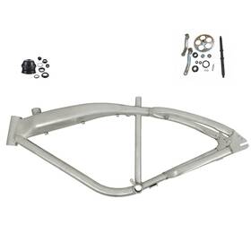 Donsp1986 762668516414 26 Inch Brushed Alum Gas Frame 135mm Dropout 3.4l Tank With Headset And 36t Crank