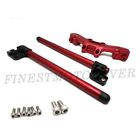 Fm-hb-dscram1517-red Finestmotorever Alloy Red Separate Adjhktable Riser Lower Handlebar 686437248026