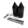 Fm-mt290-030-bk Httmt Frame Sliders Protector For Kawasaki Black Spike Billet Aluminum