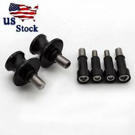 Fx-zcls-014b-yswe-201016-z-87 Fxcnc Black Swingarm Spool Sliders For Kawasaki Yamaha 6mm 8mm 10mm Us Stock