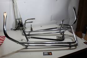 91216-97 Harley-davidson 97-08 Oem Touring Saddlebag Guard Set Left Right Chrome Rails