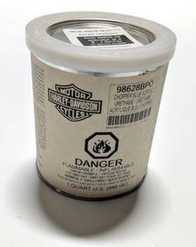 98628bpo Harley Davidson Harley-davidson Genuine Quart Chopper Blue Paint