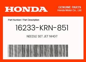 16233-krn-851 Honda Genuine Needle Set Jet Nhgt -