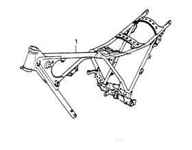 50100-kb7-780za Honda 1982 1983 Xl250r Complete Frame R110 Monza Red
