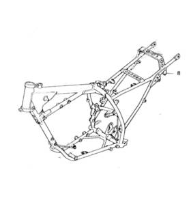 50100-mg2-000zb Honda 1983 - 1987 Xl600r Xl600 R Comp Frame R119 Flash Red