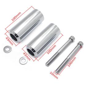 Mhkt219-015a-cd Hongk Chrome Extended Frame Sliders Crash Protector For 1991-1998 Honda Cbr 600 F2 F3