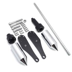 Zzmt290-035-cd Httmt Kawasaki Zx-10r 2006-2007 Chrome Frame Slider Includes Mounting Bolt