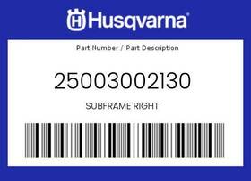 25003002130 Husqvarna New Genuine Oem Subframe Right -