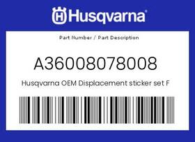 Husqvarna A36008078008 Genuine Displacement Sticker Set Fc 450 -