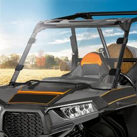 B0110-02803cl Kemimoto Front Windshield Compatible With 2014-2018 Polaris Rzr Xp 1000 Clear