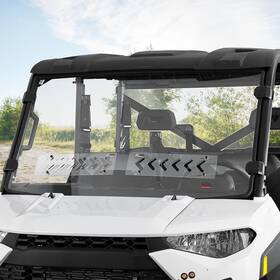 B0110-15677-cl Kemimoto 2-in-1 Vented Windshield Compatible With Ranger 1000 Sliding