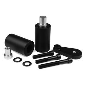 Krator 698056476254 No Cut Black L/r Frame Slider Crash Protector For 2003-2009 Yamaha Yzf R6 R6s