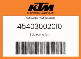 Ktm 45403002010 Genuine Subframe Left -