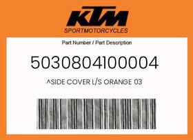 Ktm 5030804100004 Genuine Side Cover L/s Orange 03 -