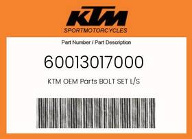 60013017000 Ktm Genuine Bolt Set L/s -
