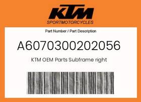 Ktm A6070300202056 Genuine Subframe Right -