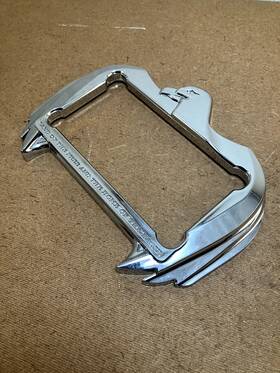 3161 Kuryakyn Chromed Inch Swept Eagle License Frame Fits 4 X 7 Plates Harley