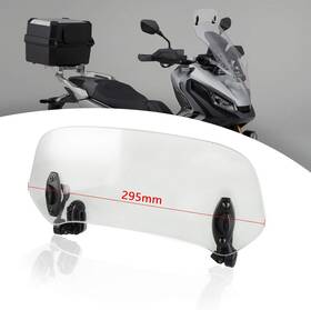 Lqus-wsc-010-wh Lanqian 295mm Motorcycle Adjustable Windshield Extension Universal Transparent