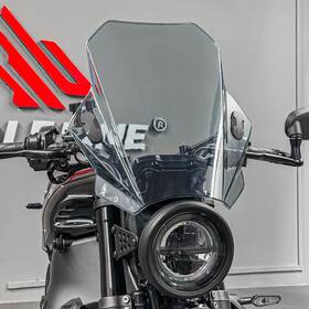 Lorababer 710050851353 Motorcycle Universal Windshield Windscreen Wind Screen Deflector Light Smoke