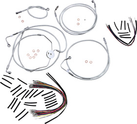 387021 Magnum Designer Handlebar Control Cable Kit Sterling Chromite Ii