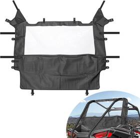 Atmf057 Mfc Middle Clear Rear Windshield Window Compatible With For Utv Black