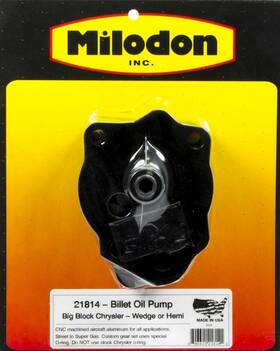 21814 Milodon Billet Aluminum H/v Oil Pump - Bbm