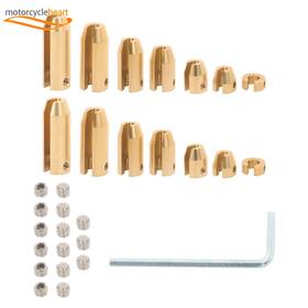 Mitoharet Mc1953884yc Brass Motorcycle Reusable Wheel Spoke Balance Weights Refill Kits 14 Pack