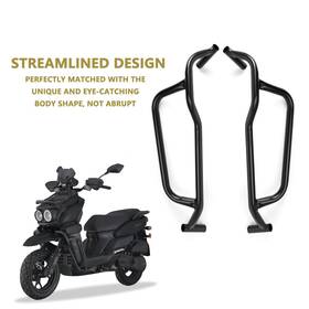 Mh-frame-guard-zuma125-2022 Mokuo Black Iron Frame Guard Crash Bar Protector Fit For 2022 2023 Yamaha Zuma 125