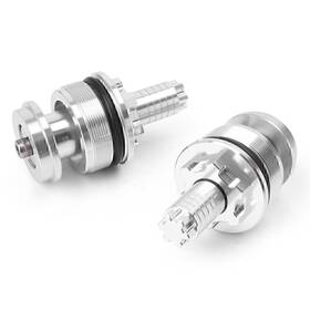 Moto Efg 550725609977 2 Pcs Front Fork Shock Absorber Screw Cover Cap Silver For Yamaha Yzf-r25/r3 Us