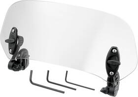 22012000 Motoforti 28.5cm Windshield - Adjustable Clip Wind Deflector Clear