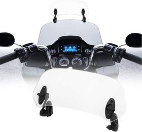 Mtp-m01-ty-02-t Motoparty Motorcycle Windshield Extension - Universal Adjustable Transparent