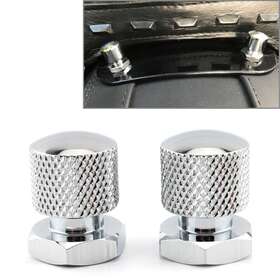 77us Motorshop 420015125077 Solo Seat Nuts Mounting 1/4 Inch -20 Thread For Harley Softail Road Glide Silver