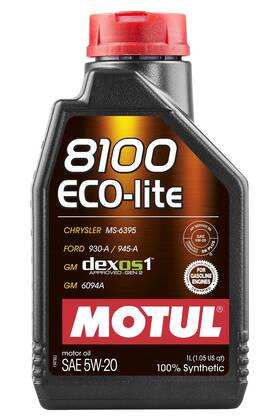 Mtl109102 Motul Usa 8100 5w20 Eco-lite Oil 1 Liter