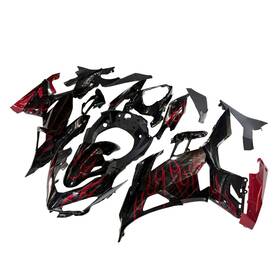 Mzyparts 400-35 #bri-59 Abs Black Red Flame Fairings Kit For 2018-2023 Kawasaki Ninja 400 Ex400 Bodywork